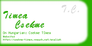 timea csekme business card